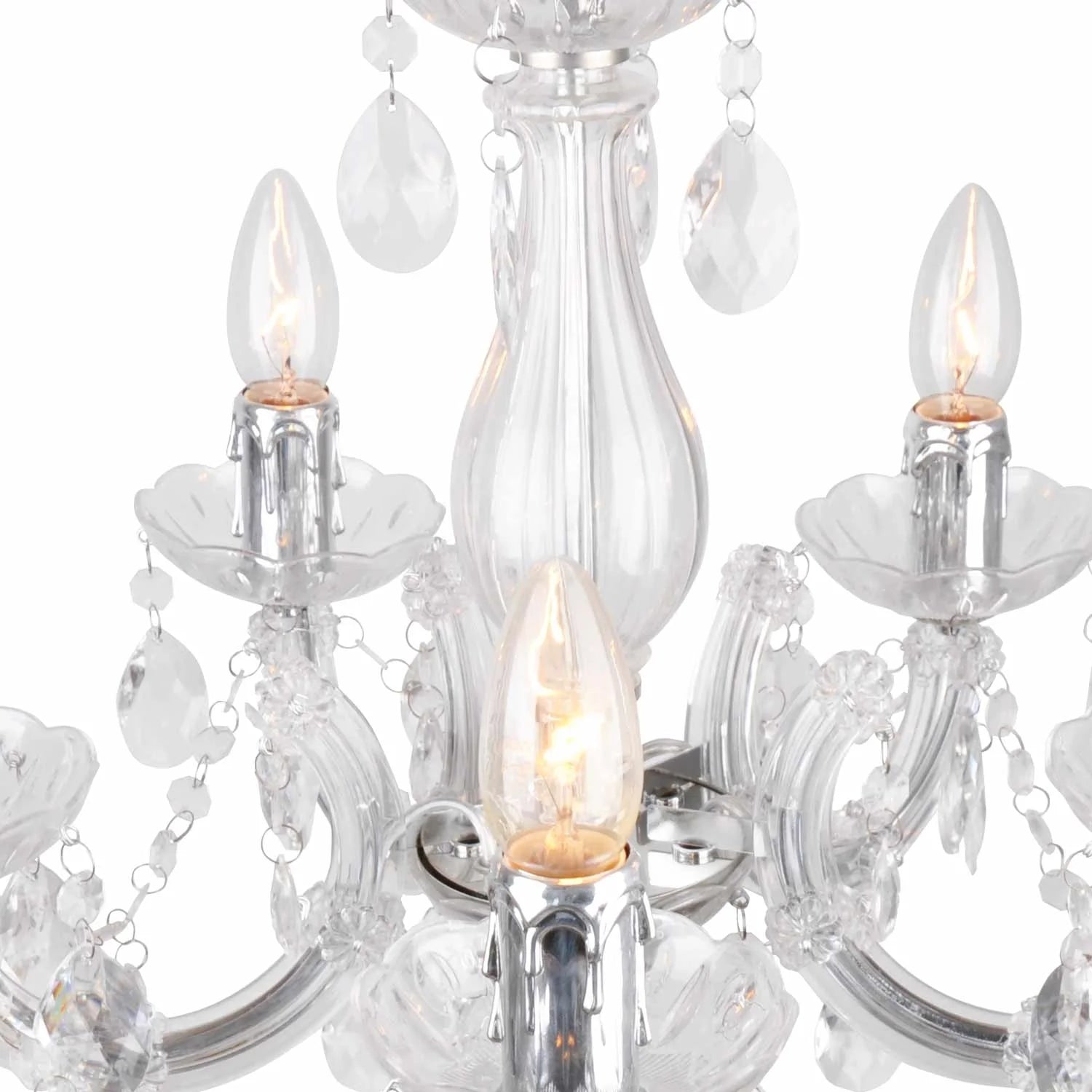 LÚZETE - LAMPADA DA SOFFITTO 5 LUCI NICOLA TRASPARENTE