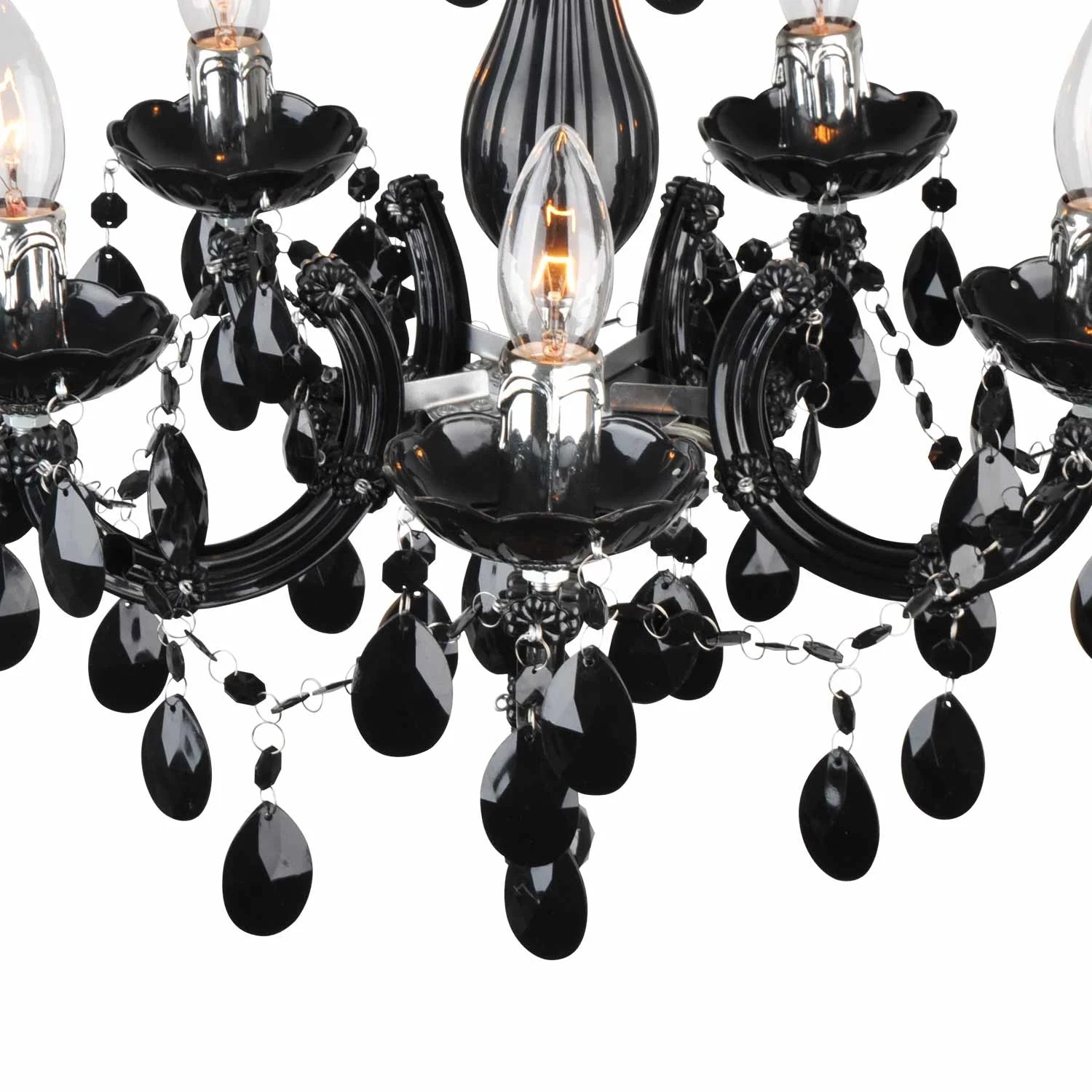 LÚZETE - LAMPADA DA SOFFITTO 5 LUCI OLETHEA NERO