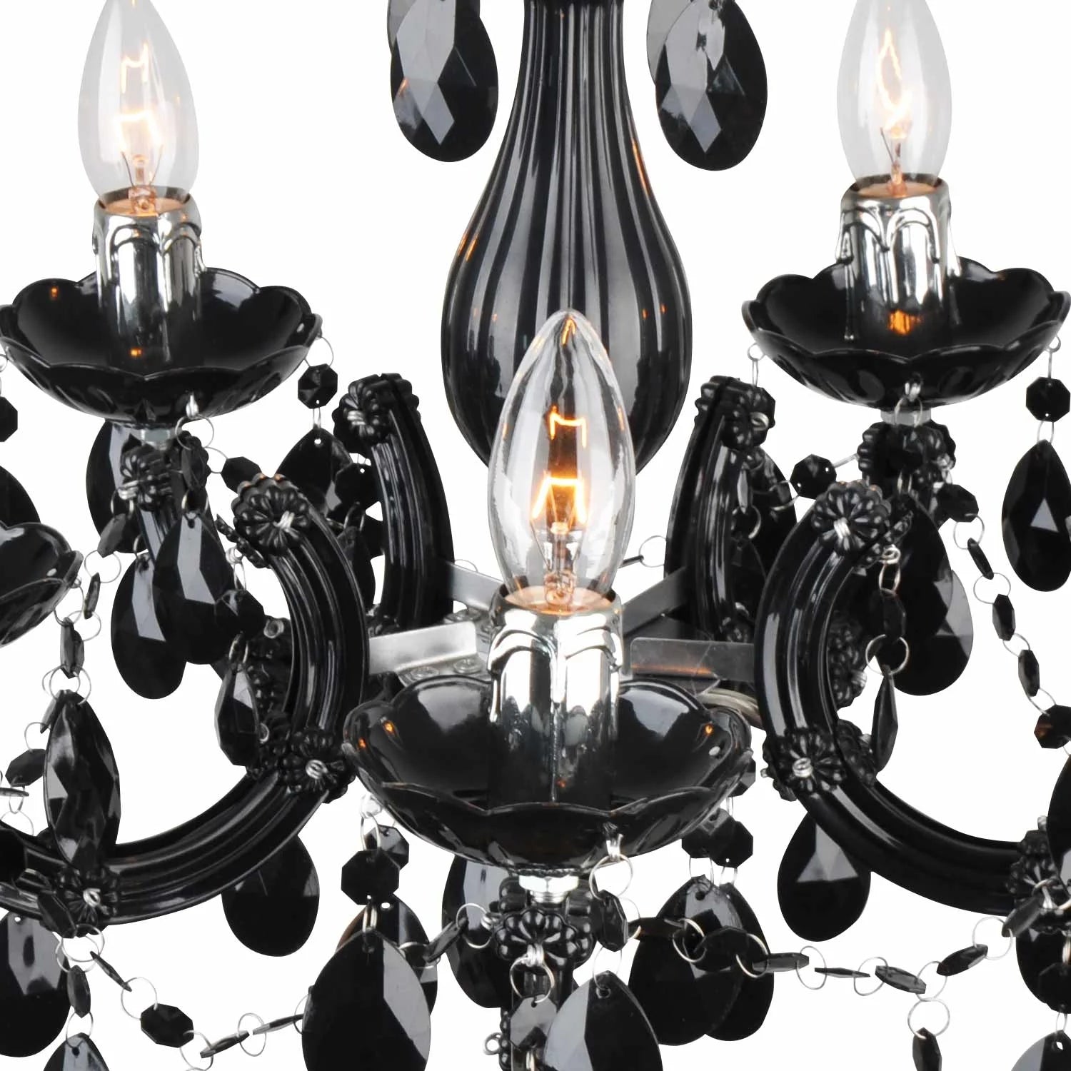 LÚZETE - LAMPADA DA SOFFITTO 5 LUCI OLETHEA NERO