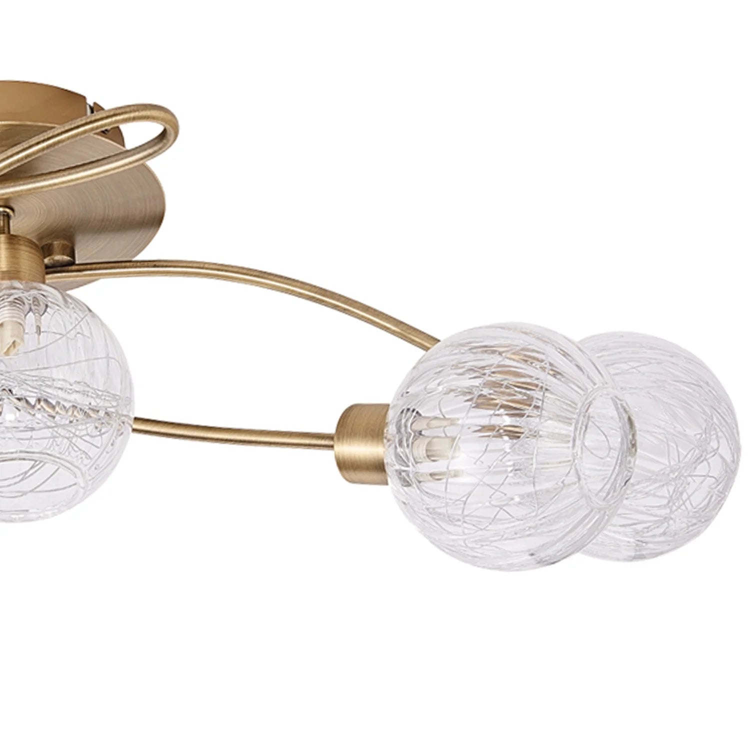 LÚZETE - LAMPADA DA SOFFITTO 5 LUCI QUINN IN PELLE