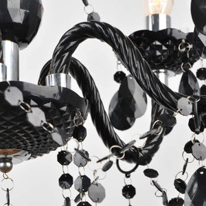 LÚZETE - LAMPADA DA SOFFITTO 6 LUCI GIULIA NERO