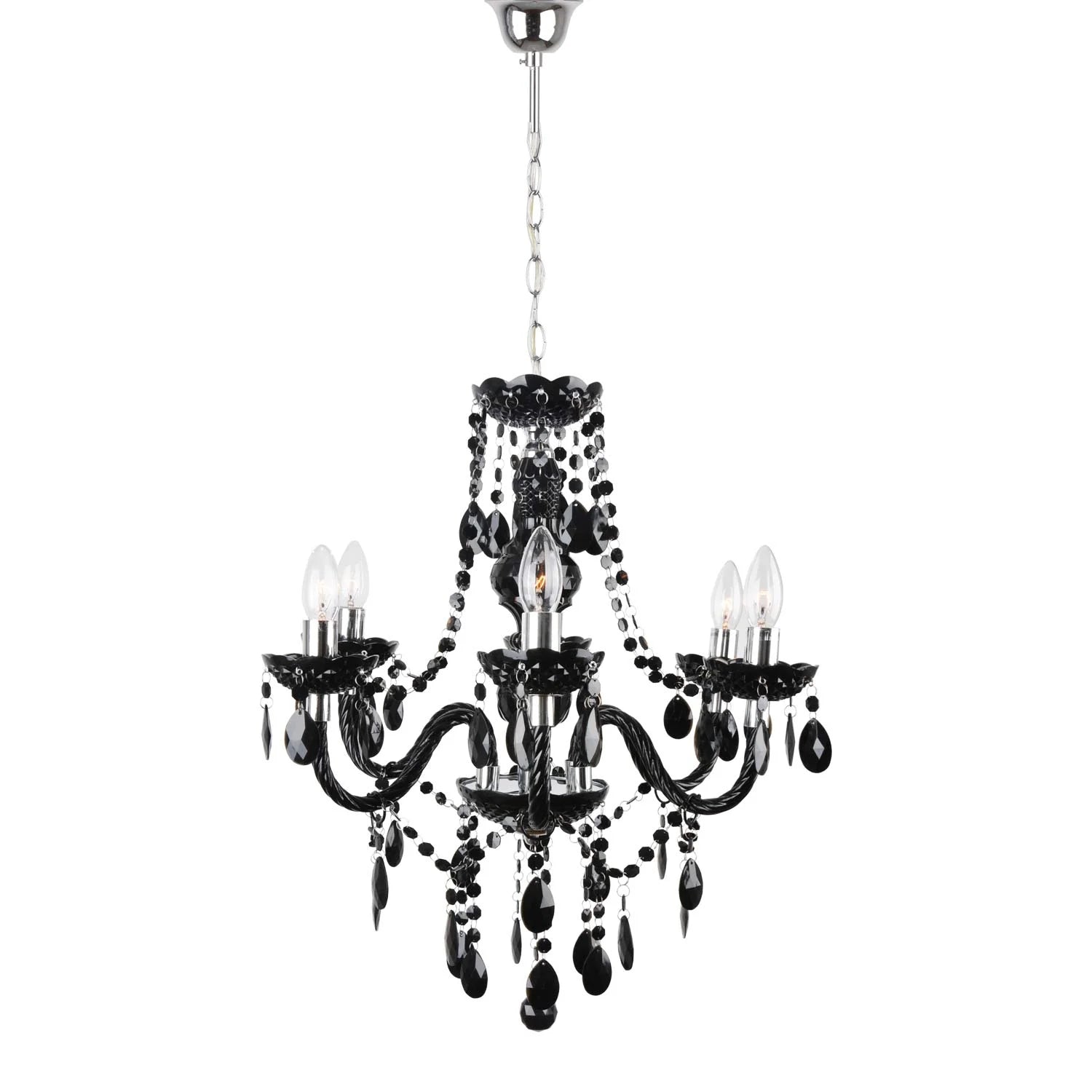 LÚZETE - LAMPADA DA SOFFITTO 6 LUCI GIULIA NERO