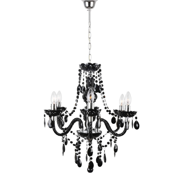 LÚZETE - LAMPADA DA SOFFITTO 6 LUCI GIULIA NERO