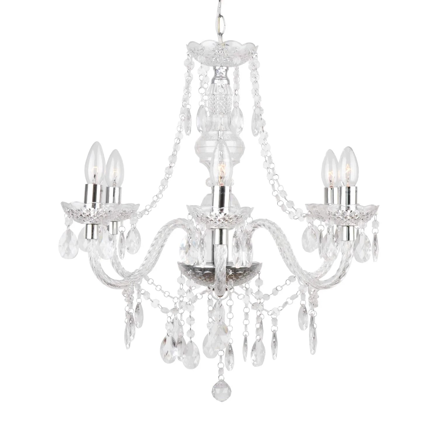 LÚZETE - LAMPADA DA SOFFITTO 6 LUCI LIONETTA TRASPARENTE