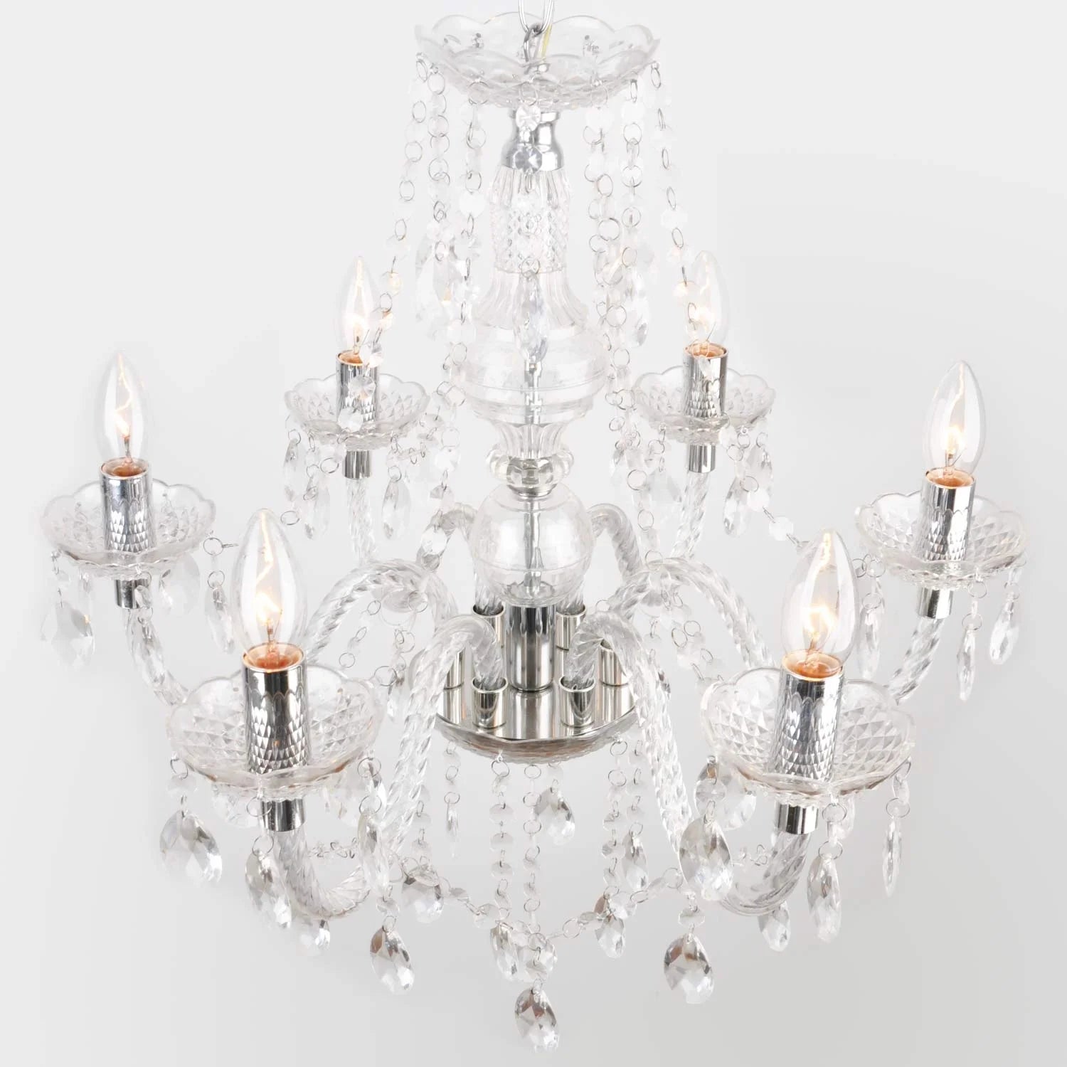 LÚZETE - LAMPADA DA SOFFITTO 6 LUCI LIONETTA TRASPARENTE