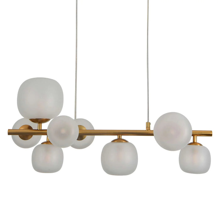 LÚZETE - LAMPADA DA SOFFITTO 8 LUCI PARALUMI BIANCO OPALE NICOLETTA