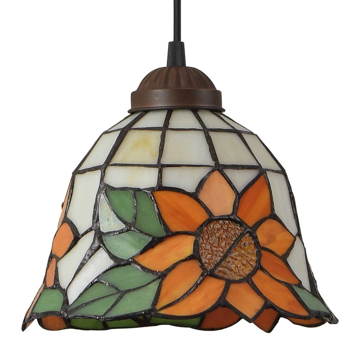 LÚZETE - LAMPADA DA SOFFITTO A 1 LUCE 20 CM GIRASOLE TIFFANY