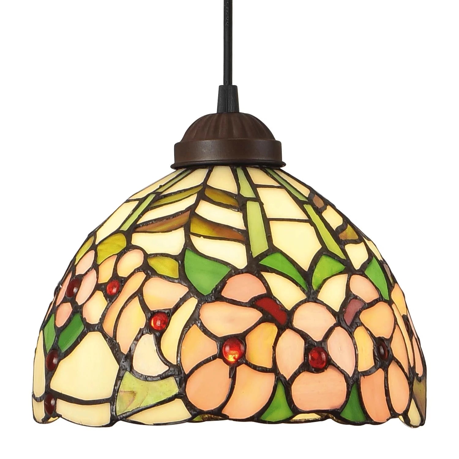 LÚZETE - LAMPADA DA SOFFITTO A 1 LUCE 20 CM TIFFANY FLORIA