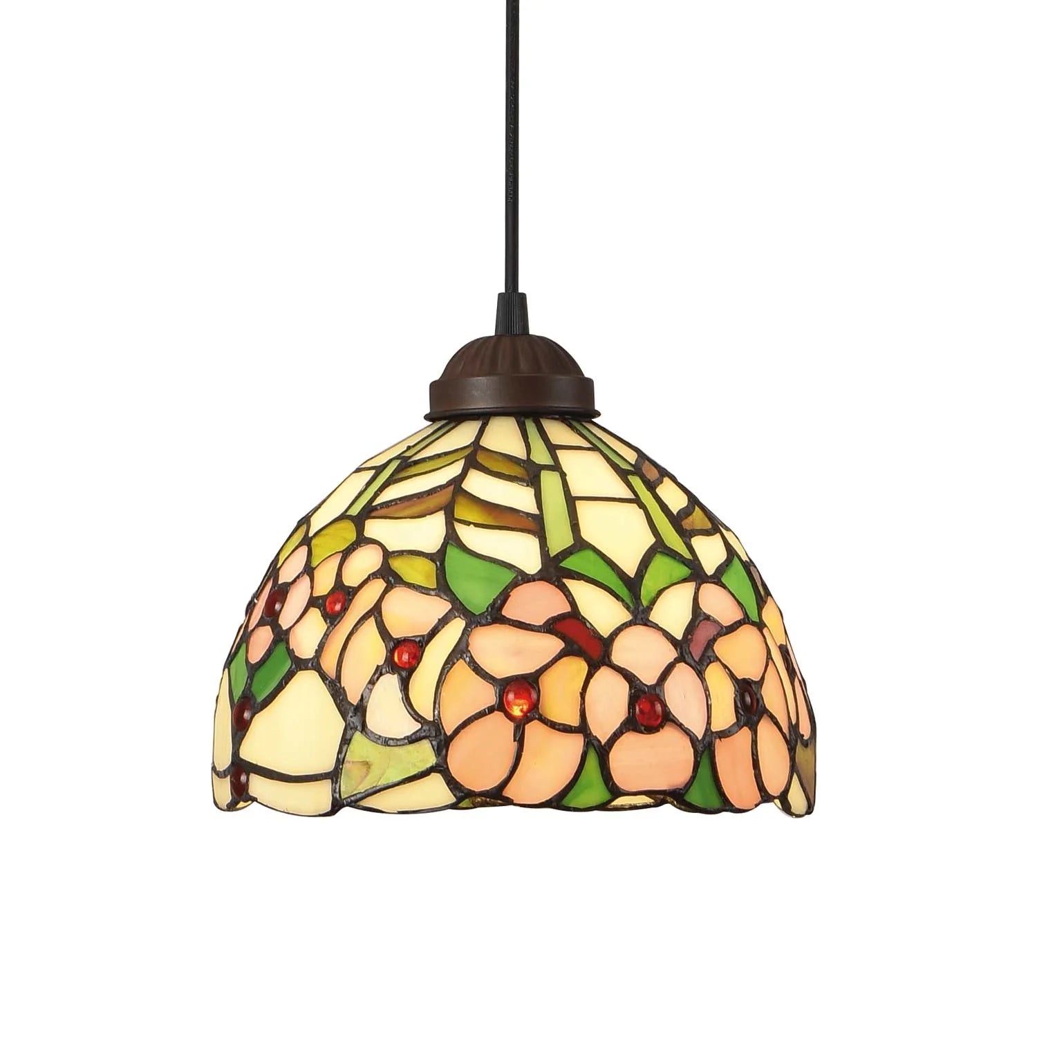 LÚZETE - LAMPADA DA SOFFITTO A 1 LUCE 20 CM TIFFANY FLORIA