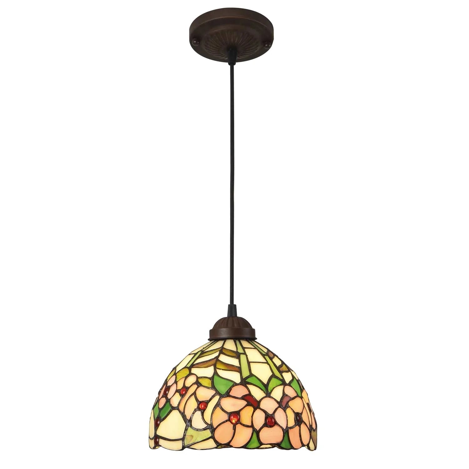LÚZETE - LAMPADA DA SOFFITTO A 1 LUCE 20 CM TIFFANY FLORIA