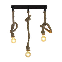 LÚZETE - LAMPADA DA SOFFITTO A 3 LUCI CORDA BARCA