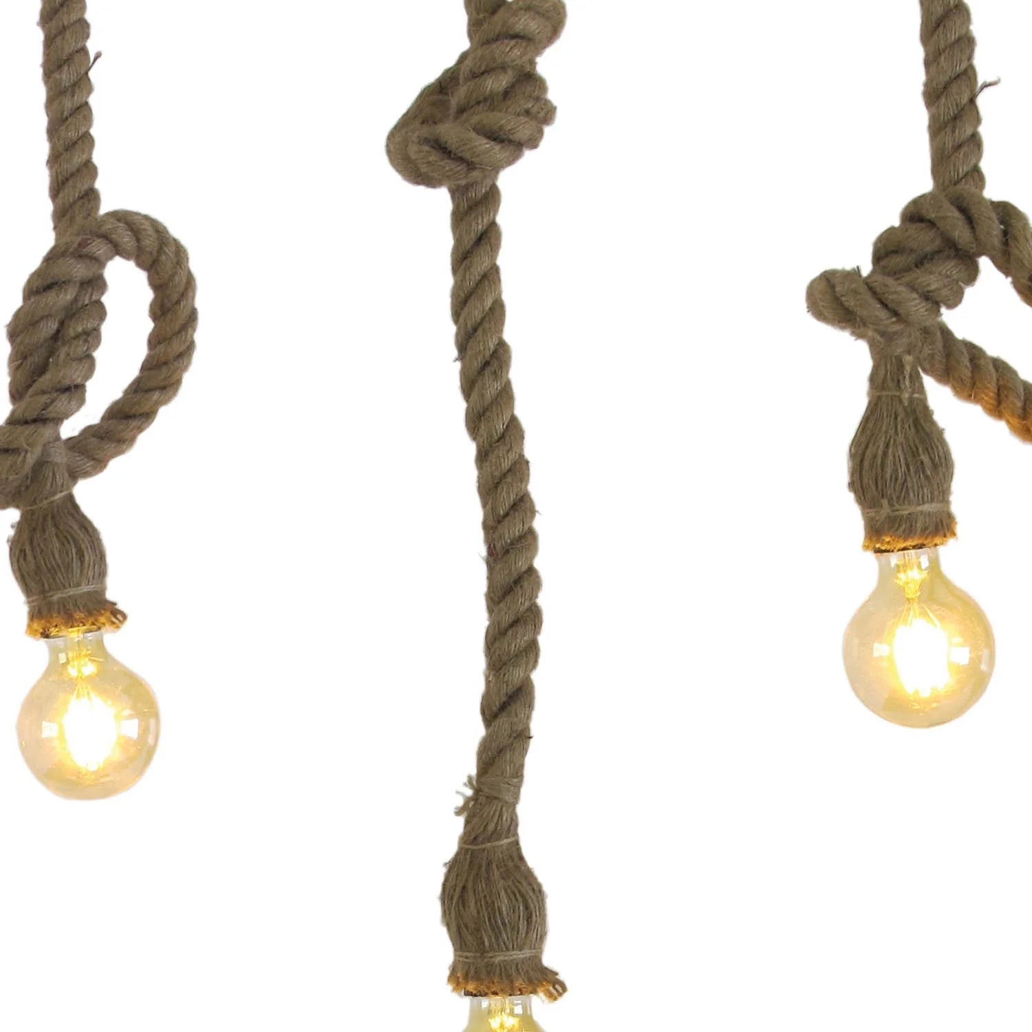 LÚZETE - LAMPADA DA SOFFITTO A 3 LUCI CORDA BARCA