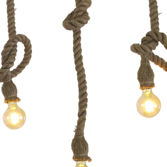 LÚZETE - LAMPADA DA SOFFITTO A 3 LUCI CORDA BARCA