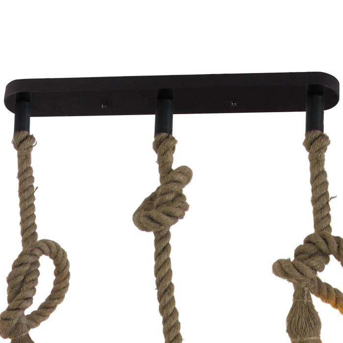 LÚZETE - LAMPADA DA SOFFITTO A 3 LUCI CORDA BARCA