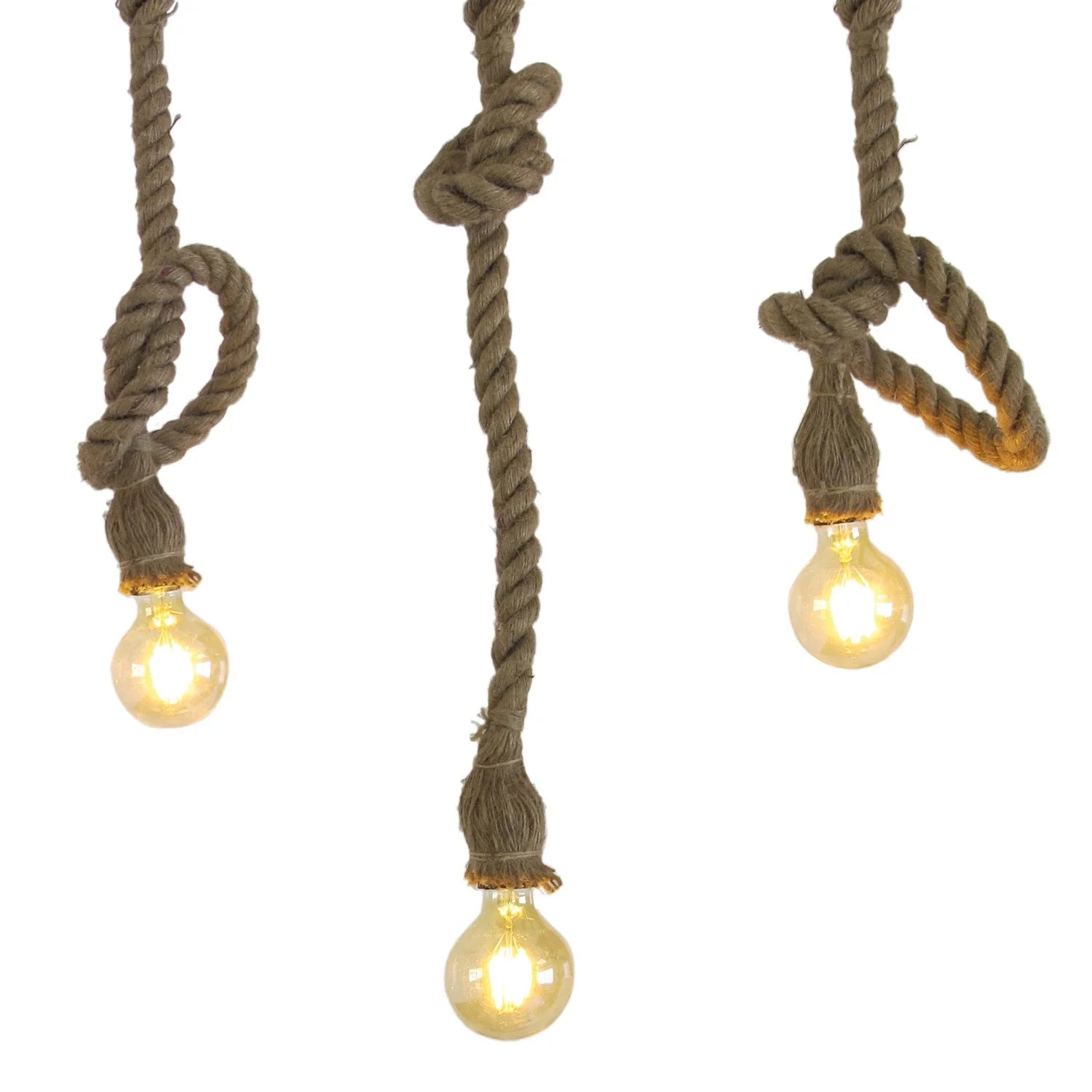 LÚZETE - LAMPADA DA SOFFITTO A 3 LUCI CORDA BARCA