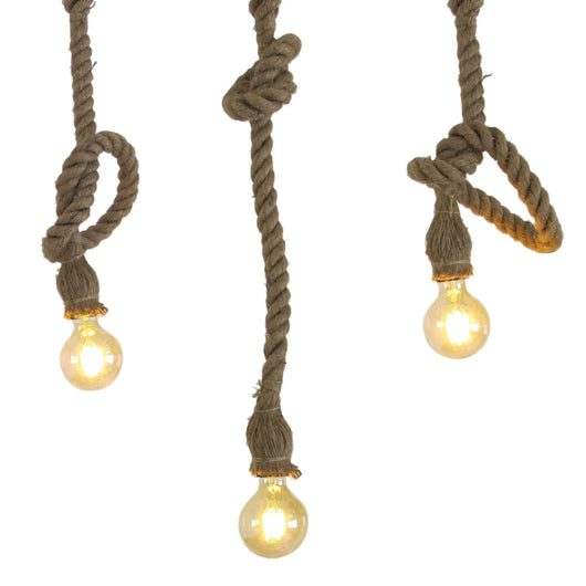 LÚZETE - LAMPADA DA SOFFITTO A 3 LUCI CORDA BARCA