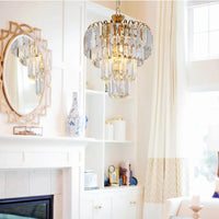 Lampada a sospensione a 3 luci Miranda MDL3831 vetro e oro