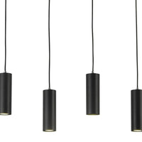 LÚZETE - LAMPADA DA SOFFITTO A 4 LUCI NERA GU10 ADARA