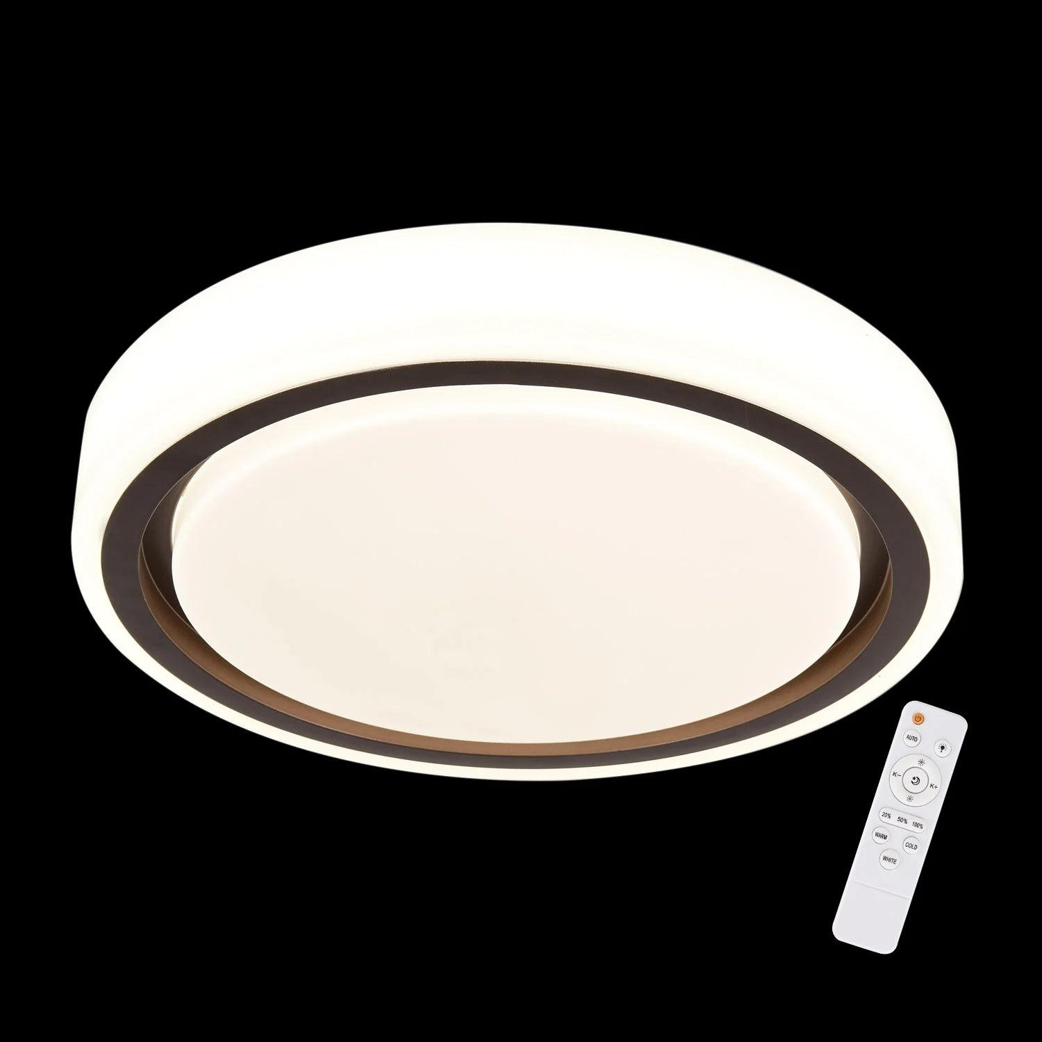 LÚZETE - LAMPADA DA SOFFITTO A LED 55+20W DIMMERABILE BIANCO CAFFÈ HARMONY