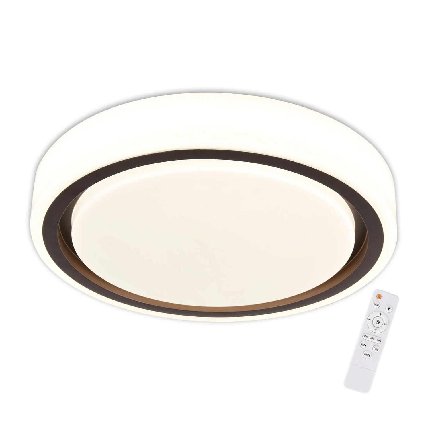 LÚZETE - LAMPADA DA SOFFITTO A LED 55+20W DIMMERABILE BIANCO CAFFÈ HARMONY