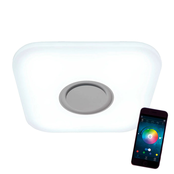 LÚZETE - LAMPADA DA SOFFITTO A LED MUSICALE QUADRATA DA 48W