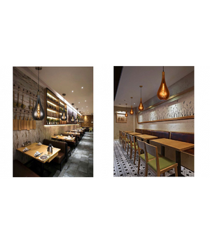 Lampada Da Soffitto A Sospensione Attacco E27 In Vetro Fumà© Oro O Argento A36-07         