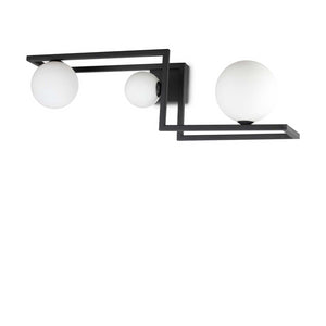 Lampada Da Soffitto Angolo Pl3 Nero Ideal-Lux