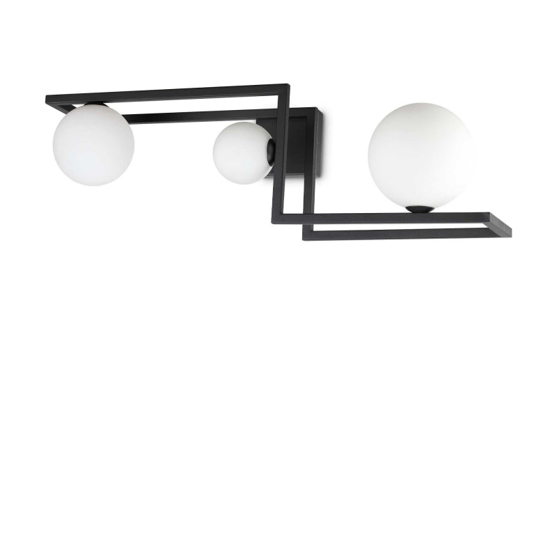 Lampada Da Soffitto Angolo Pl3 Nero Ideal-Lux