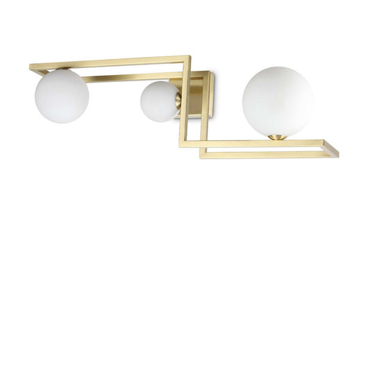 Lampada Da Soffitto Angolo Pl3 Ottone Ideal-Lux
