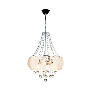 Lampada a sospensione vetro decorato e pietre effetto cristallo Yon MDL3973 colore argento