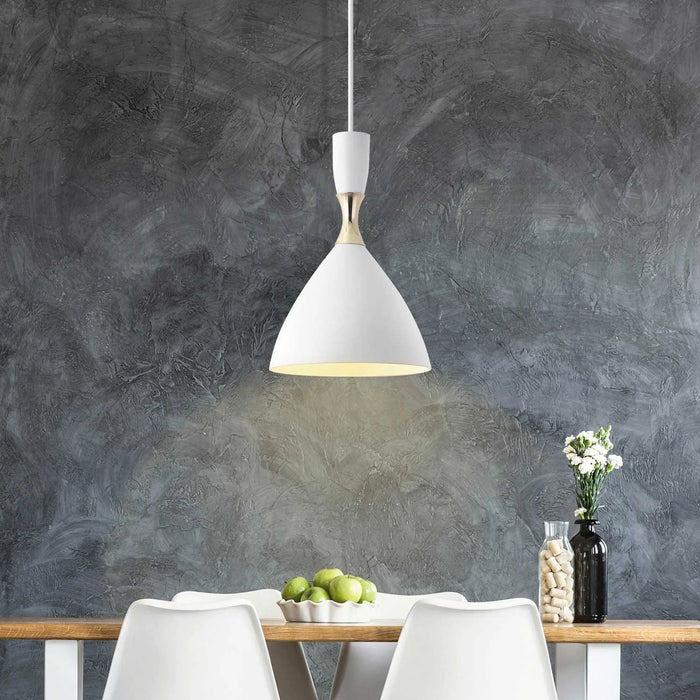 LÚZETE - LAMPADA DA SOFFITTO BIANCO/DORATO BRICE