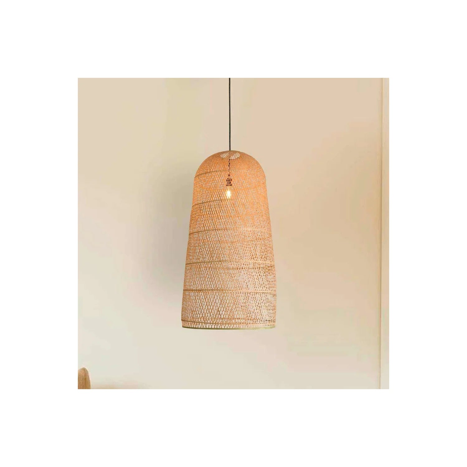 LÚZETE - LAMPADA DA SOFFITTO DI BAMBÙ GRANDE E27 MOANA