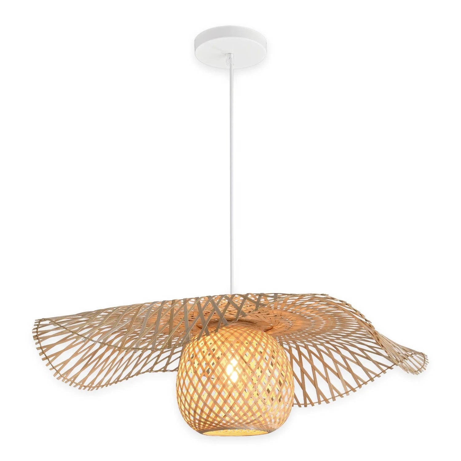 LÚZETE - LAMPADA DA SOFFITTO DI BAMBÙ GRANDE E27 NALANI