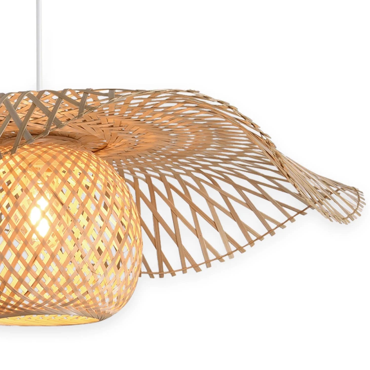 LÚZETE - LAMPADA DA SOFFITTO DI BAMBÙ GRANDE E27 NALANI