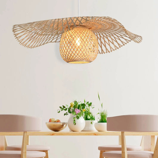 LÚZETE - LAMPADA DA SOFFITTO DI BAMBÙ GRANDE E27 NALANI