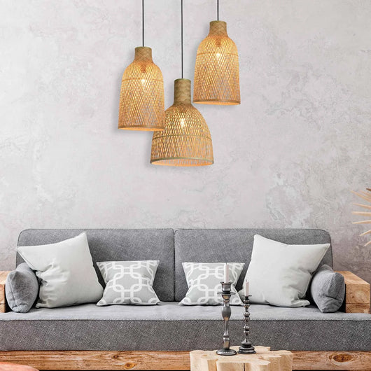 LÚZETE - LAMPADA DA SOFFITTO DI BAMBÙ PICCOLA E27 IKAIA