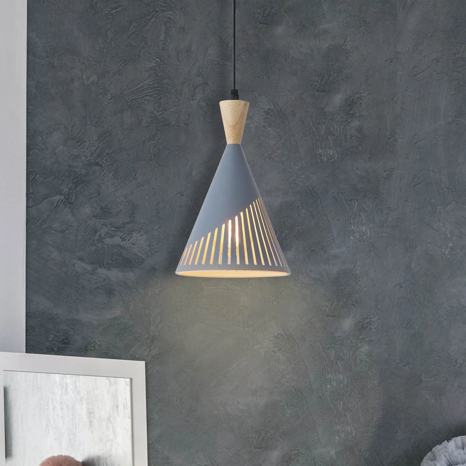 LÚZETE - LAMPADA DA SOFFITTO GRIGIO ELNA