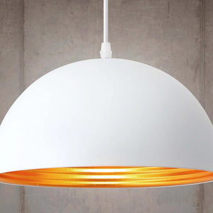 LÚZETE - LAMPADA DA SOFFITTO IN ACCIAIO BIANCO Ø 30 CM IRUNE