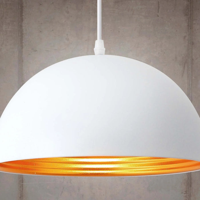 LÚZETE - LAMPADA DA SOFFITTO IN ACCIAIO BIANCO Ø 30 CM IRUNE
