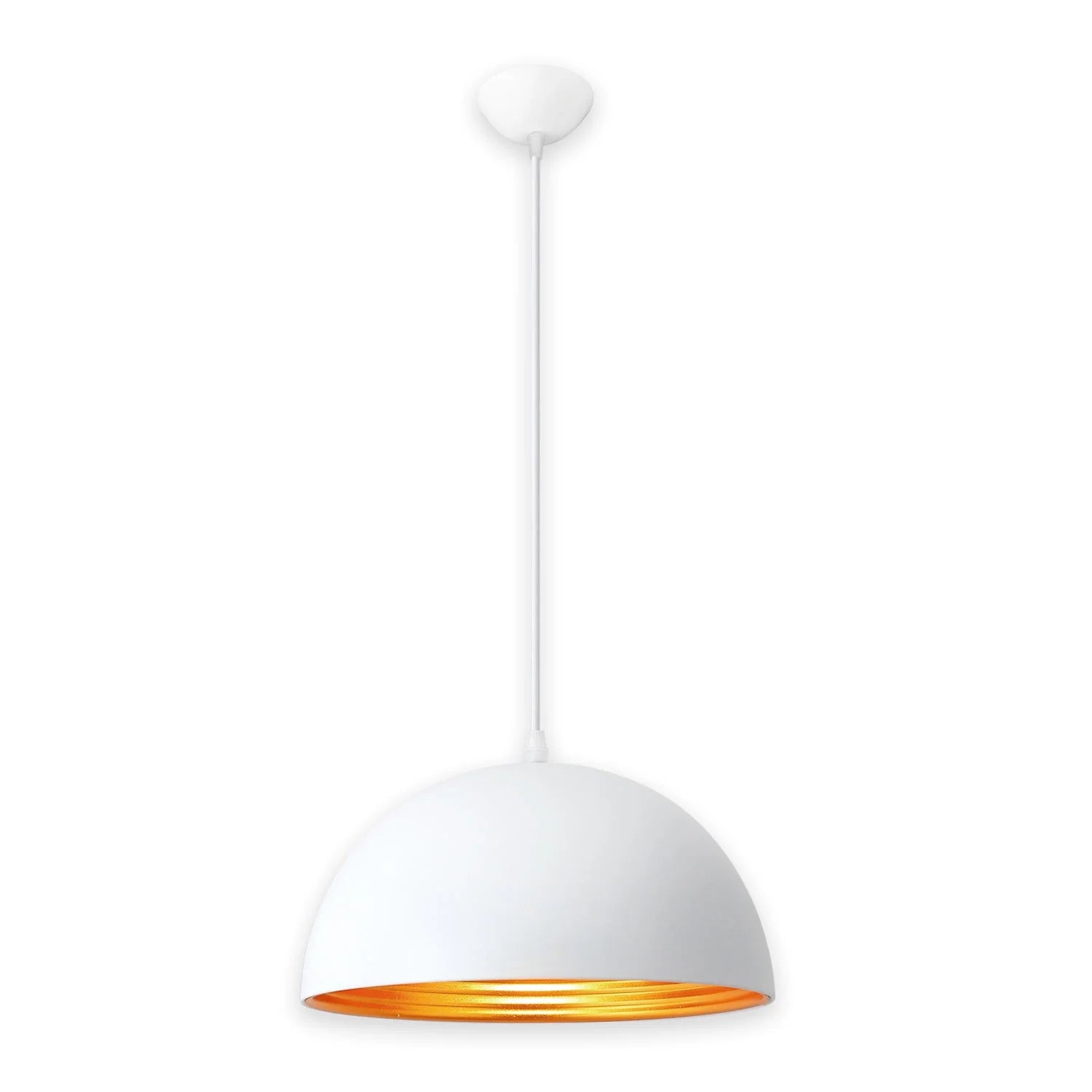 LÚZETE - LAMPADA DA SOFFITTO IN ACCIAIO BIANCO Ø 30 CM IRUNE