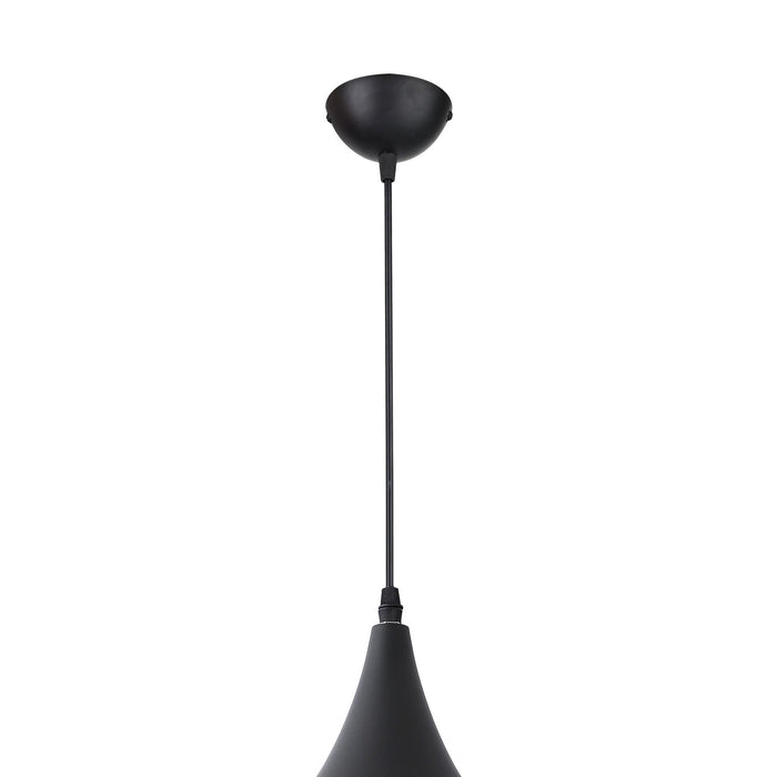 LÚZETE - LAMPADA DA SOFFITTO IN ACCIAIO NERO Ø 24 CM IRUNE