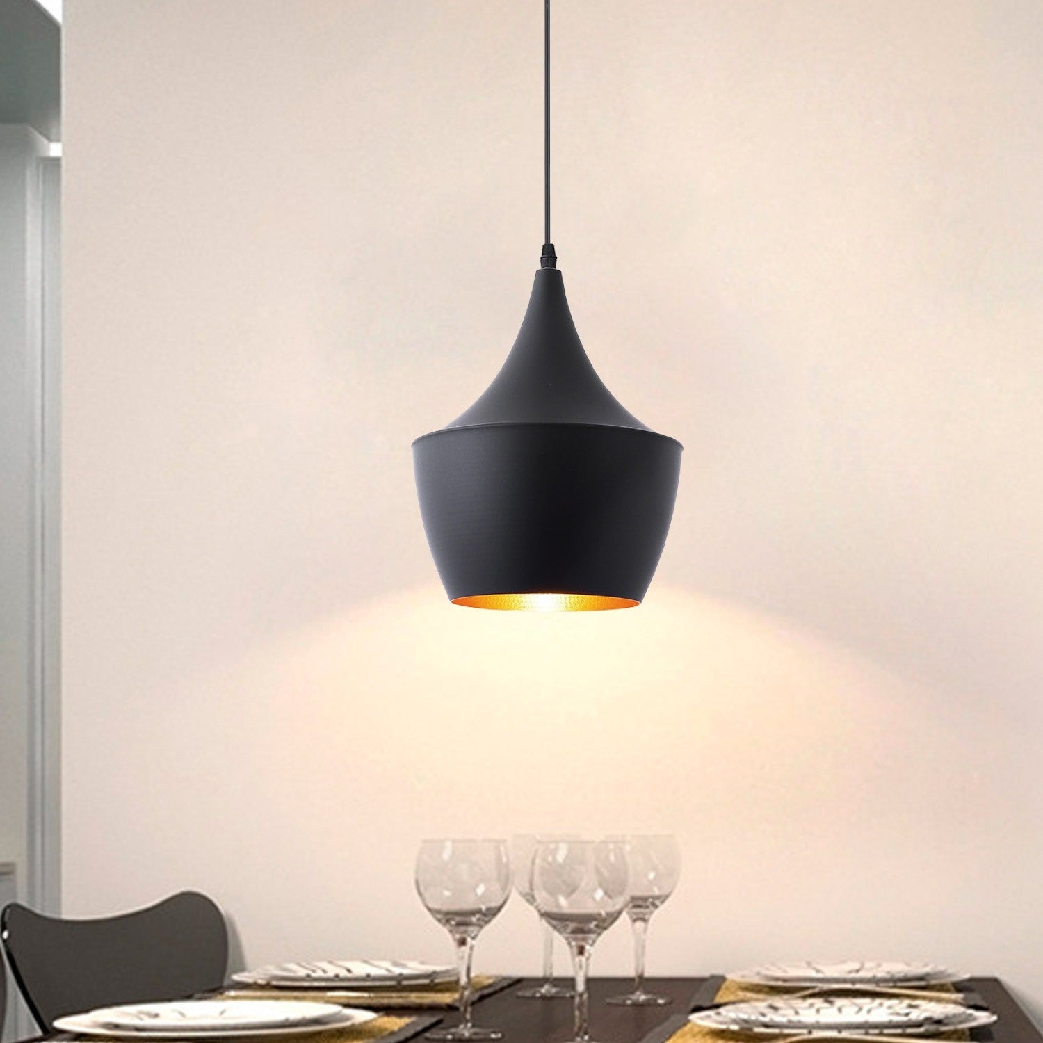 LÚZETE - LAMPADA DA SOFFITTO IN ACCIAIO NERO Ø 24 CM IRUNE