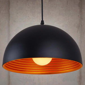 LÚZETE - LAMPADA DA SOFFITTO IN ACCIAIO NERO Ø 30 CM IRUNE