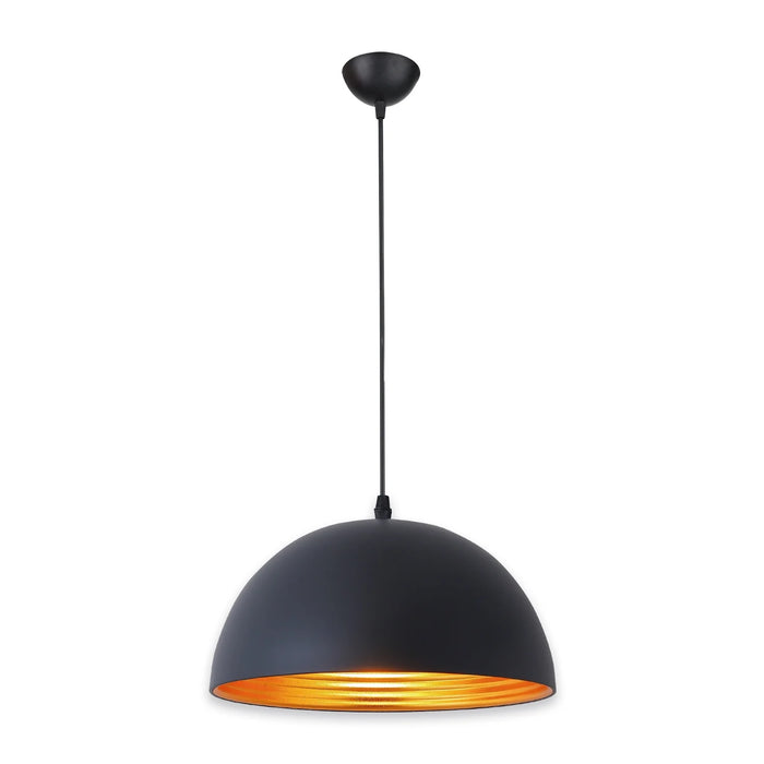 LÚZETE - LAMPADA DA SOFFITTO IN ACCIAIO NERO Ø 30 CM IRUNE
