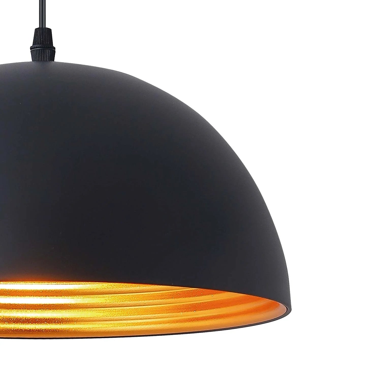 LÚZETE - LAMPADA DA SOFFITTO IN ACCIAIO NERO Ø 30 CM IRUNE
