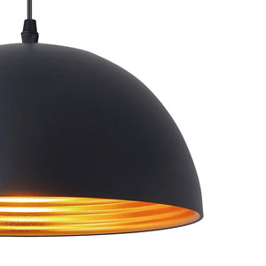 LÚZETE - LAMPADA DA SOFFITTO IN ACCIAIO NERO Ø 30 CM IRUNE