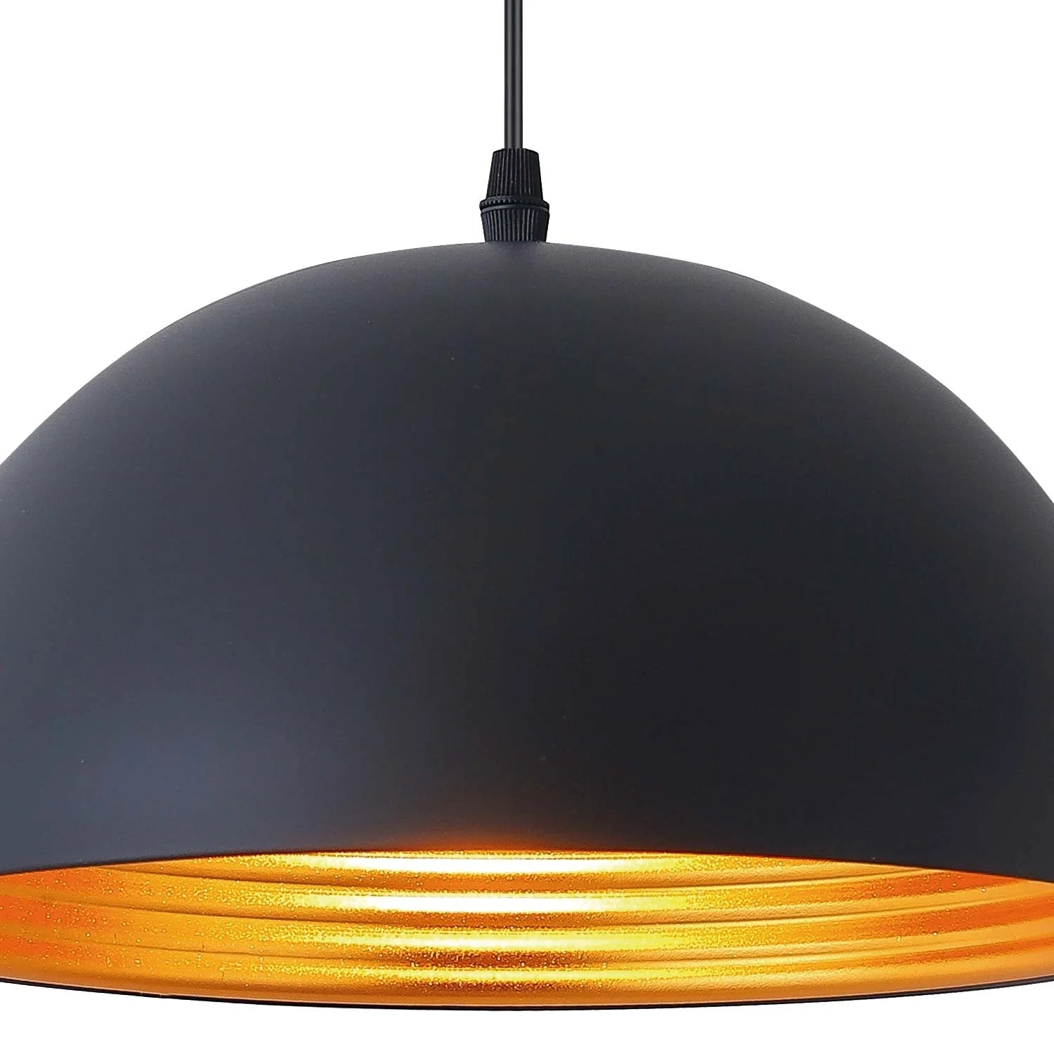 LÚZETE - LAMPADA DA SOFFITTO IN ACCIAIO NERO Ø 30 CM IRUNE