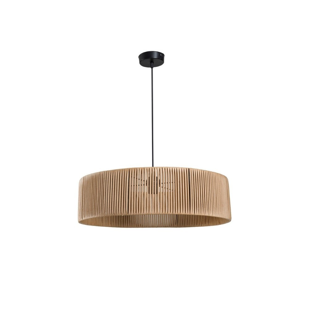 Lampada a sospensione in carta effetto bamboo stile rustico Roya ASZ1747 colore caffè