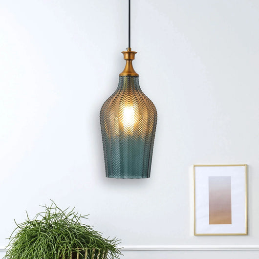 LÚZETE - LAMPADA DA SOFFITTO IN CRISTALLO BLU Ø 19 CM ROGAN