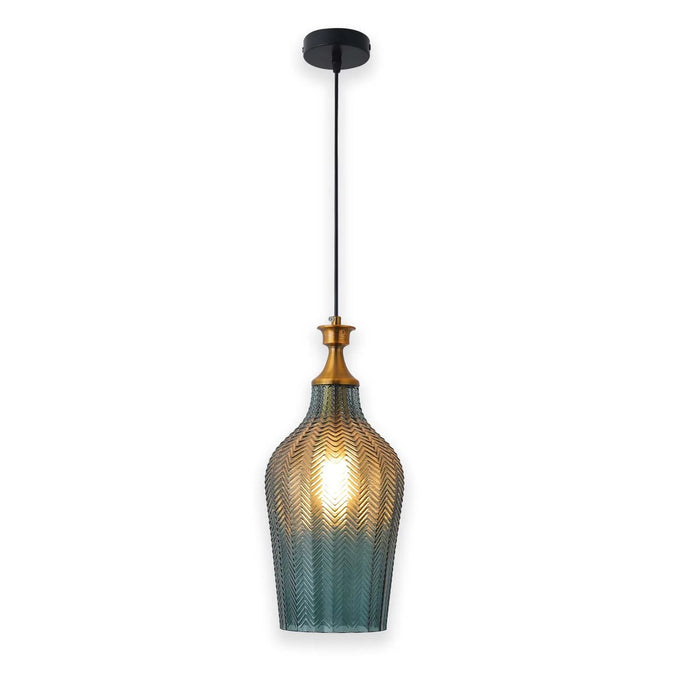 LÚZETE - LAMPADA DA SOFFITTO IN CRISTALLO BLU Ø 19 CM ROGAN
